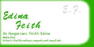 edina feith business card